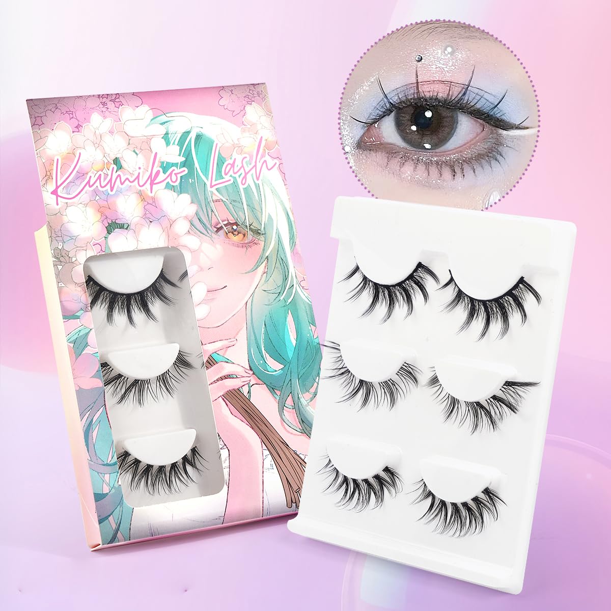 Kumiko Raw Edge Lash Trio (3 Pairs: Fairy, Princess, Starlight)