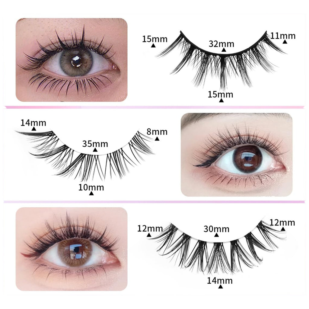 Kumiko Raw Edge Lash Trio (3 Pairs: Fairy, Princess, Starlight)