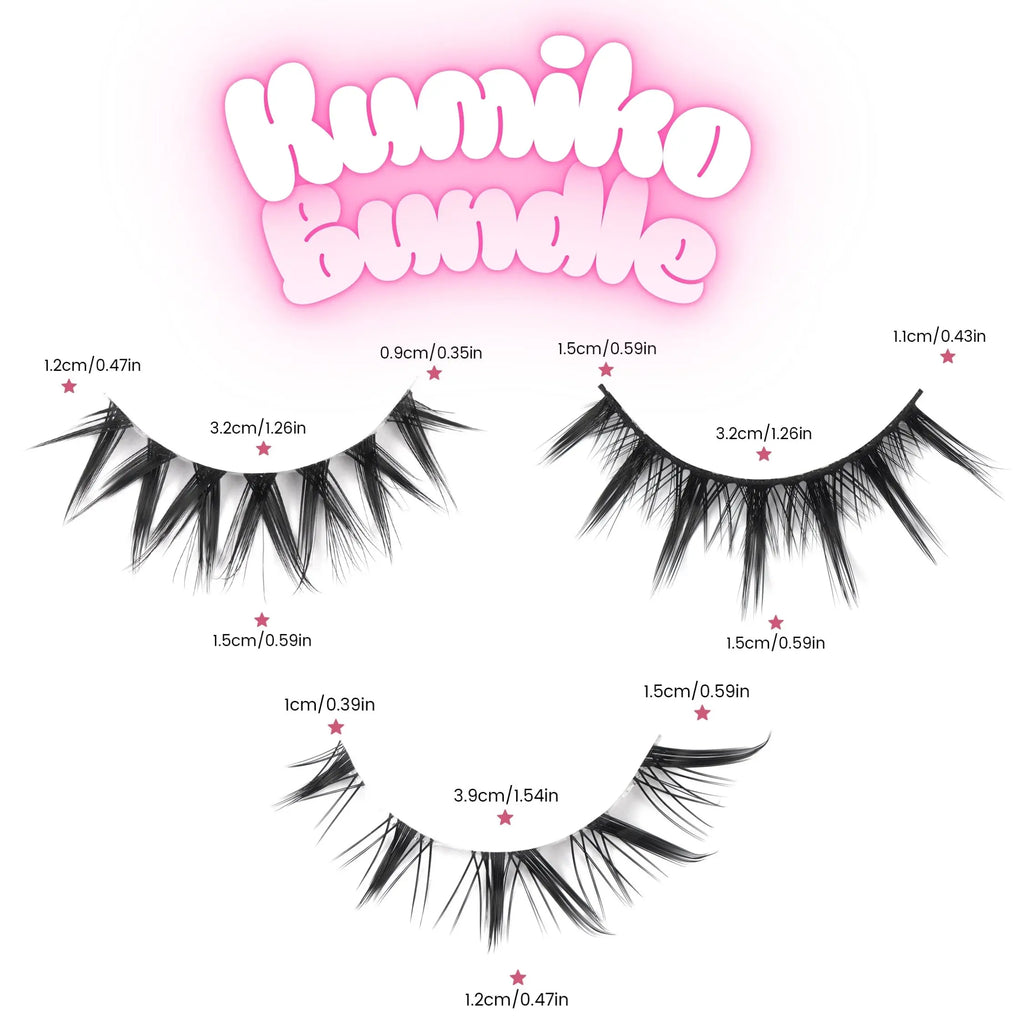 Handmade Lash Bundle | Mix & Match 3-Pair Set | Kumiko ₍^ >⩊< ^₎Ⳋ Kumiko Lash